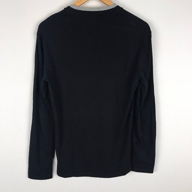 Emporio Armani(エンポリオアルマーニ)の美品 エンポリオアルマーニ 長袖Tシャツ ブラック サイズL メンズのトップス(Tシャツ/カットソー(七分/長袖))の商品写真