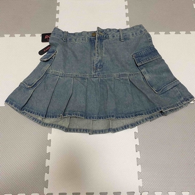 【新品･未使用】SHEIN ROMWE プリーツ デニム スカート レディースのスカート(ミニスカート)の商品写真