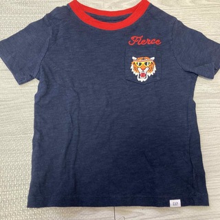 ベビーギャップ(babyGAP)のbaby gap Tシャツ　100 半袖　トップス　虎　タイガー　ネイビー(Tシャツ/カットソー)