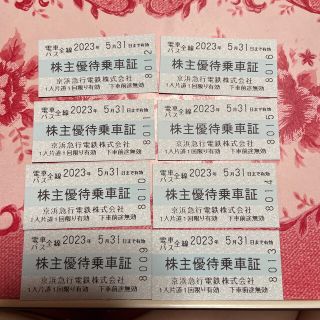 京浜急行電鉄株式会社 株主優待乗車券 8枚(鉄道乗車券)