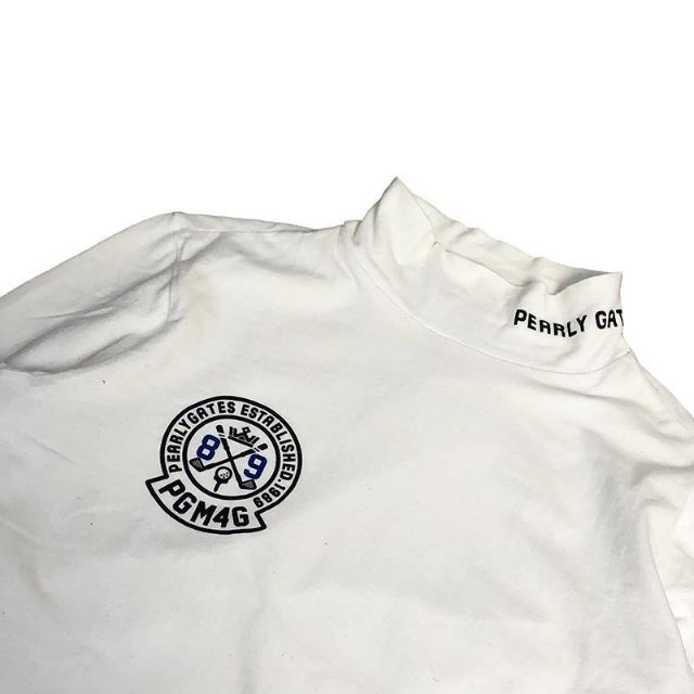パーリーゲイツ ハイネック 長袖Tシャツ 総柄 ブラウン 3