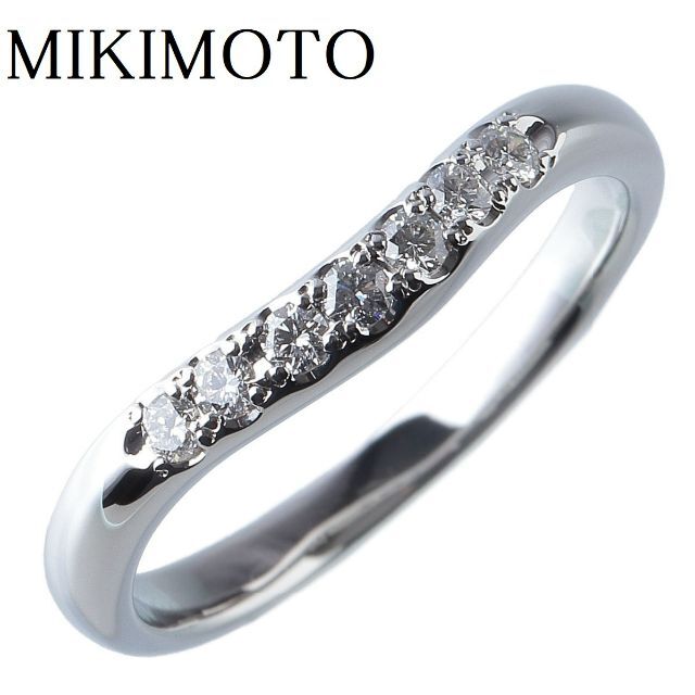 MIKIMOTO - ミキモト ダイヤ リング カーブ 0.15ct 14号【11739】