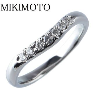 ミキモト(MIKIMOTO)のミキモト ダイヤ リング カーブ 0.15ct 14号【11739】(リング(指輪))