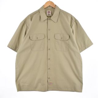 ディッキーズ(Dickies)の古着 ディッキーズ Dickies 半袖 ワークシャツ メンズXXL /eaa335731(シャツ)