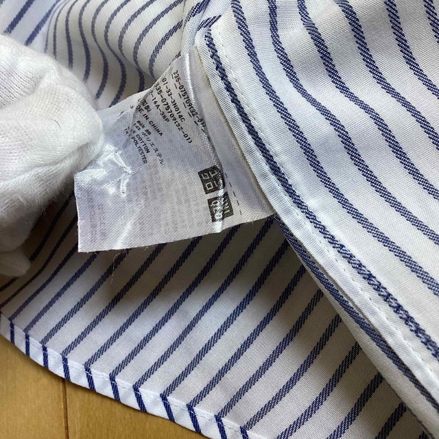 UNIQLO(ユニクロ)のユニクロ　ドライイージーケアストライプシャツ（ボタンダウンカラー・半袖）XL メンズのトップス(シャツ)の商品写真