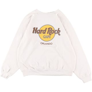 ヘインズ(Hanes)の古着 80年代 ヘインズ HARD ROCK CAFE ハードロックカフェ プリントスウェットシャツ トレーナー USA製 メンズM ヴィンテージ /eaa335478(スウェット)