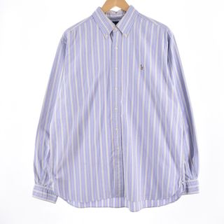 ラルフローレン(Ralph Lauren)の古着 ラルフローレン Ralph Lauren CLASSIC FIT クラシックフィット 長袖 ボタンダウンストライプシャツ メンズXL /eaa335545(シャツ)