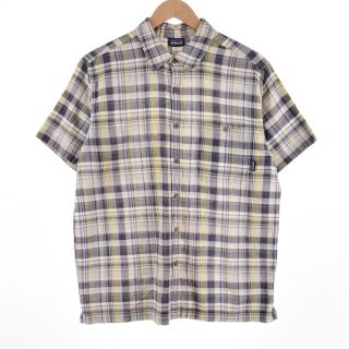 パタゴニア(patagonia)の古着 パタゴニア Patagonia ORGANIC COTTON オーガニックコットン 半袖 チェックシャツ メンズM /eaa335099(シャツ)