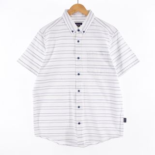 パタゴニア(patagonia)の古着 パタゴニア Patagonia ORGANIC COTTON オーガニックコットン ボーダー柄 半袖 ボタンダウンシャツ メンズM /eaa335793(シャツ)