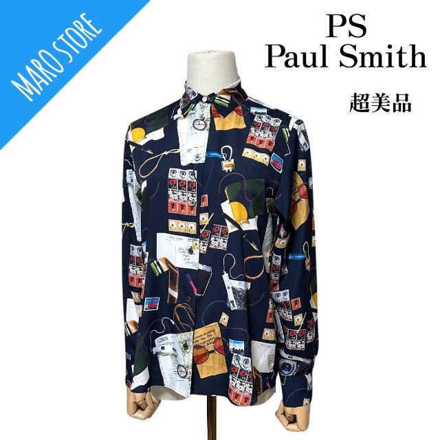 【超美品】PS Paul Smith アーカイブプリントシャツ 総柄 長袖