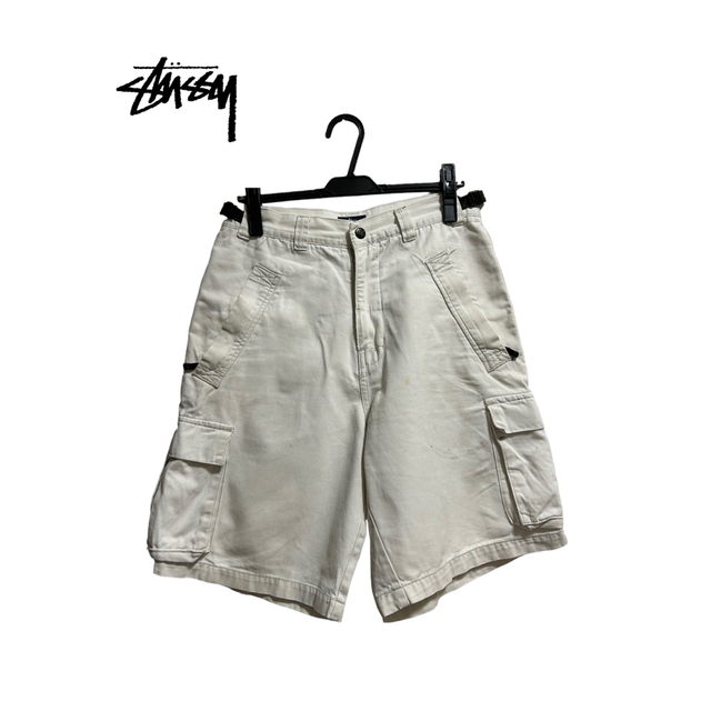 STUSSY   OLD STUSSY CARGO SHORTS whiteの通販 by @npan shop