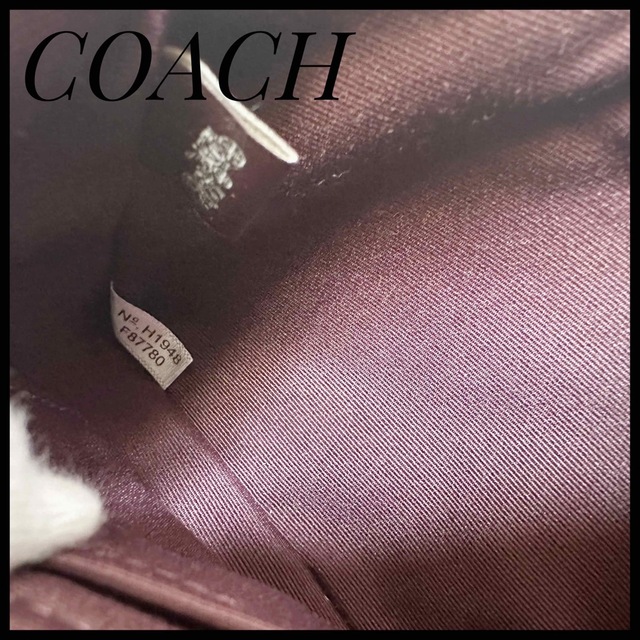 【未使用】COACH コーチ　フラワーミニポーチ　シグネチャー　花柄　PVC 7