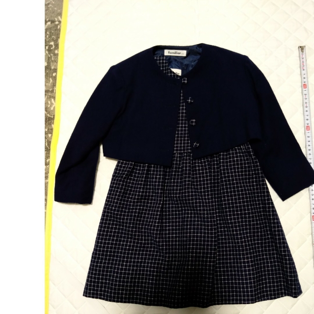 familiar(ファミリア)の冬　familiar　ワンピースと上着　女児　110 キッズ/ベビー/マタニティのキッズ服女の子用(90cm~)(ドレス/フォーマル)の商品写真