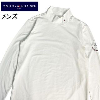 トミーヒルフィガー(TOMMY HILFIGER)のトミー ヒルフィガーゴルフ  ハイネック 長袖Tシャツ  ホワイト M(ウエア)