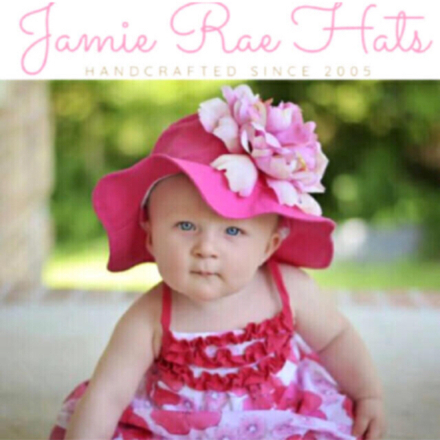 新品　Jamie 赤ちゃん　ベビー　女の子　帽子　日焼け防止　夏 定番 日除け キッズ/ベビー/マタニティのこども用ファッション小物(帽子)の商品写真