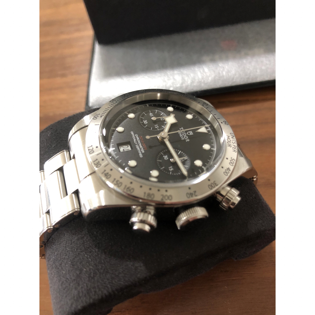 Tudor(チュードル)のチューダー　チュードル　ブラックベイクロノ　79350 美品　TUDOR メンズの時計(腕時計(アナログ))の商品写真