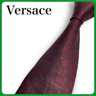 ジャンニヴェルサーチ(Gianni Versace)のジャンニヴェルサーチ メデューサ シルクネクタイ イタリア製 総ロゴ(ネクタイ)