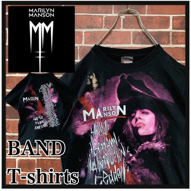 希少 マリリン・マンソン Marilyn Manson Tシャツ L バンド