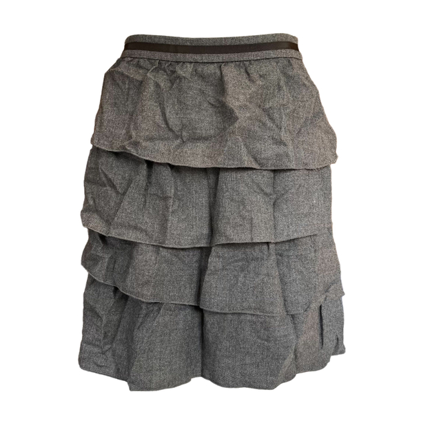 ef-de(エフデ)のef-de エフデ ティアードミニスカート 『サイズ9』ウール レディース レディースのスカート(ミニスカート)の商品写真