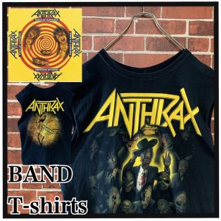 ミュージックティー(MUSIC TEE)の【激レア】ANTHRAX アンスラックス　オフィシャル　ノースリーブTシャツ古着(Tシャツ/カットソー(半袖/袖なし))