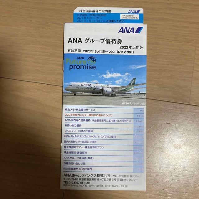 ANA(全日本空輸)(エーエヌエー(ゼンニッポンクウユ))のANA株主優待券とグループ優待券 チケットの乗車券/交通券(航空券)の商品写真