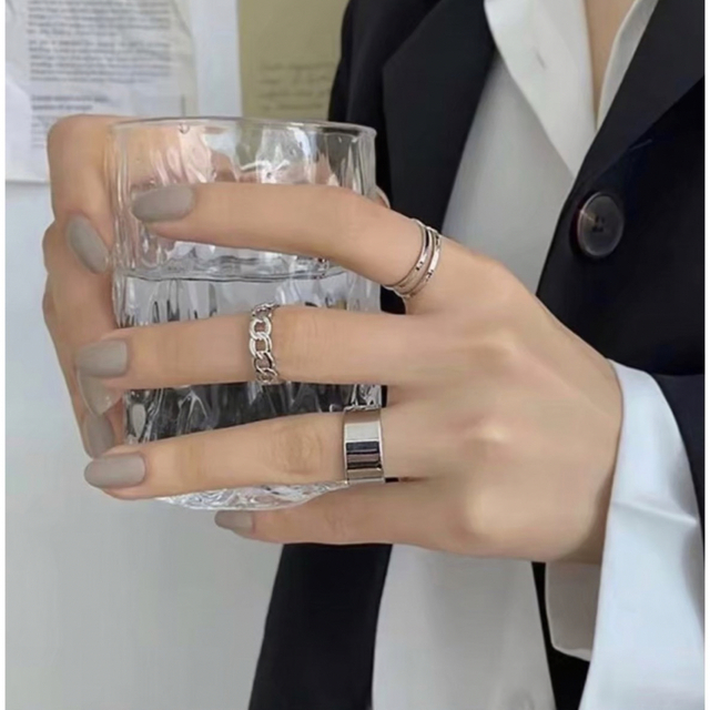 シルバーリング　指輪 レディース　メンズ　セット　silver 韓国 メンズのアクセサリー(リング(指輪))の商品写真