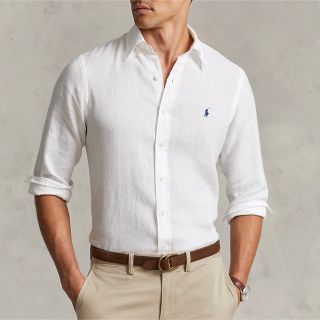 ポロラルフローレン(POLO RALPH LAUREN)のPolo Ralph Lauren リネンシャツ M ポロ ラルフローレン 麻(シャツ)