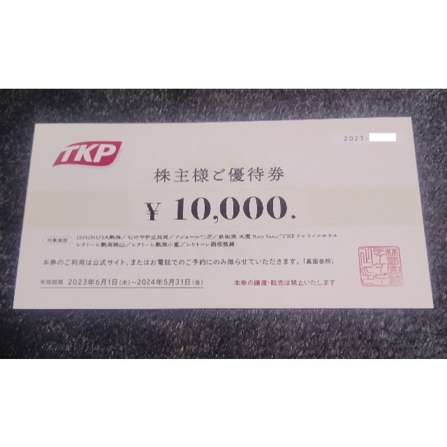 ティーケーピー  株主優待券 円分 クリックポスト送料無料