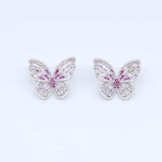 Pink Butterfly THE HANY限定カラー　バタフライイヤリング(イヤリング)