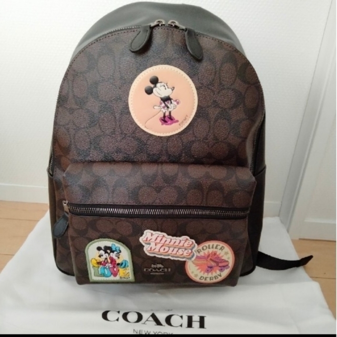 COACH リュック バックパック ディズニー ミッキーファスナー内部