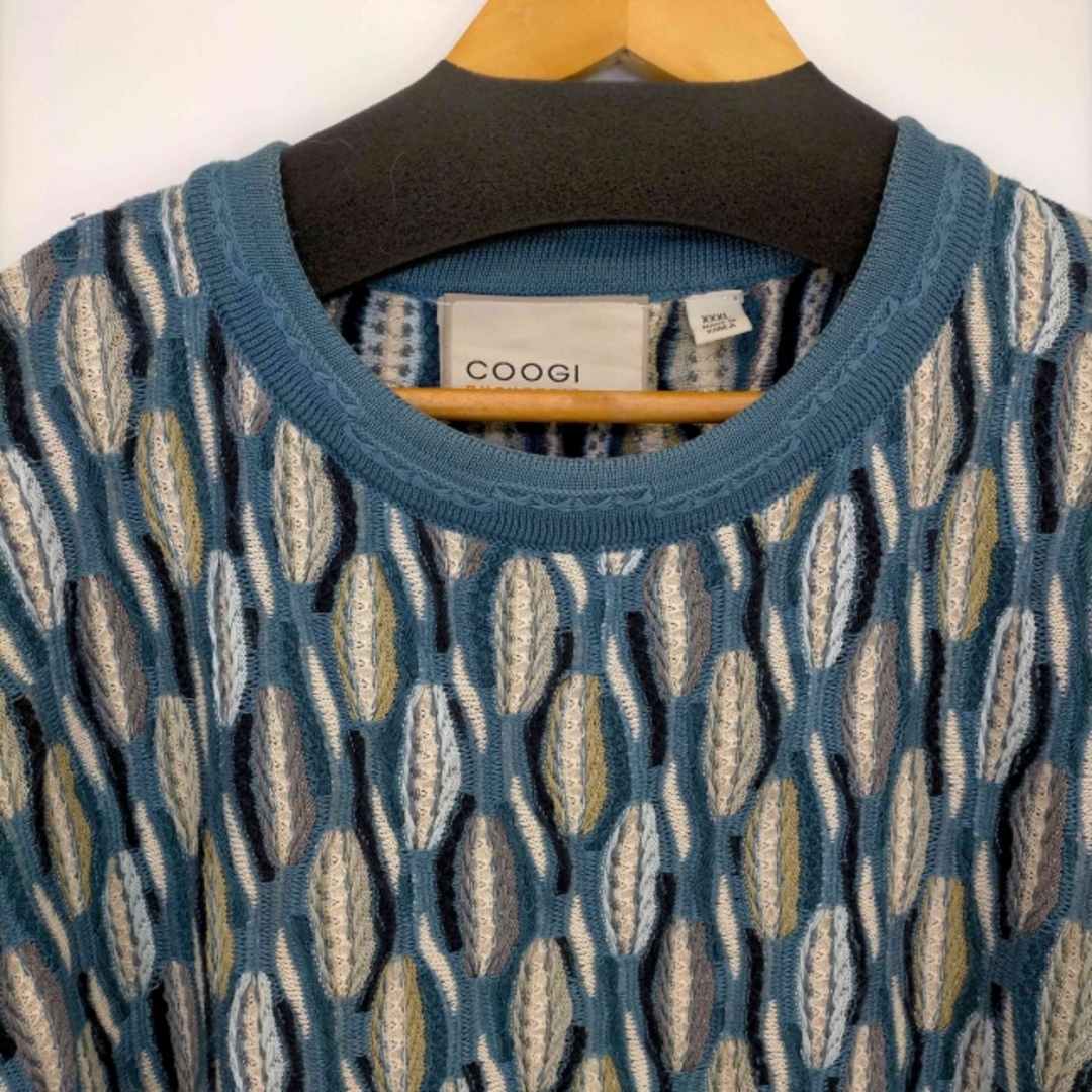 COOGI(クージー) スウェード切替 マルチカラー 3Dニット メンズ