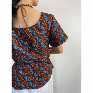 African  batik tops(カットソー(半袖/袖なし))