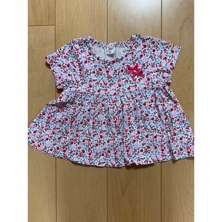 アカチャンホンポ(アカチャンホンポ)の【100cm】アカチャンホンポ　女の子　花柄半袖カットソー(Tシャツ/カットソー)