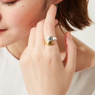新品 PHILIPPE AUDIBERT ミックスオーバルリング-