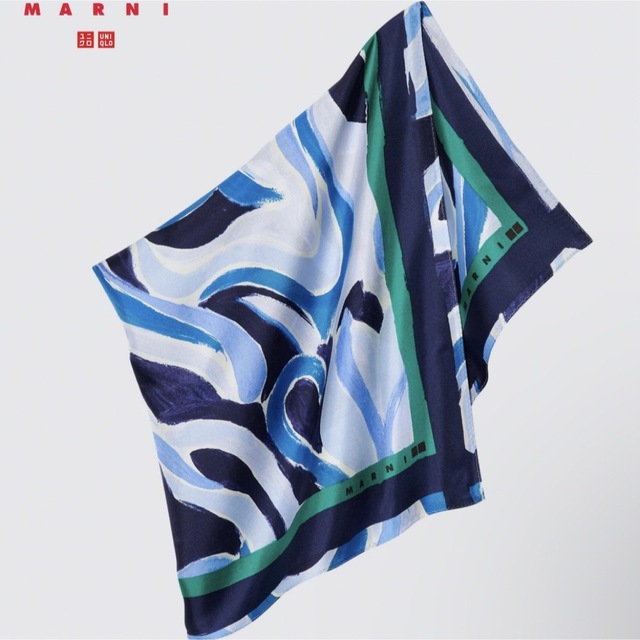 UNIQLO(ユニクロ)の新品未開封✨ユニクロ UNIQLO マルニ marni シルク スカーフ レディースのファッション小物(バンダナ/スカーフ)の商品写真