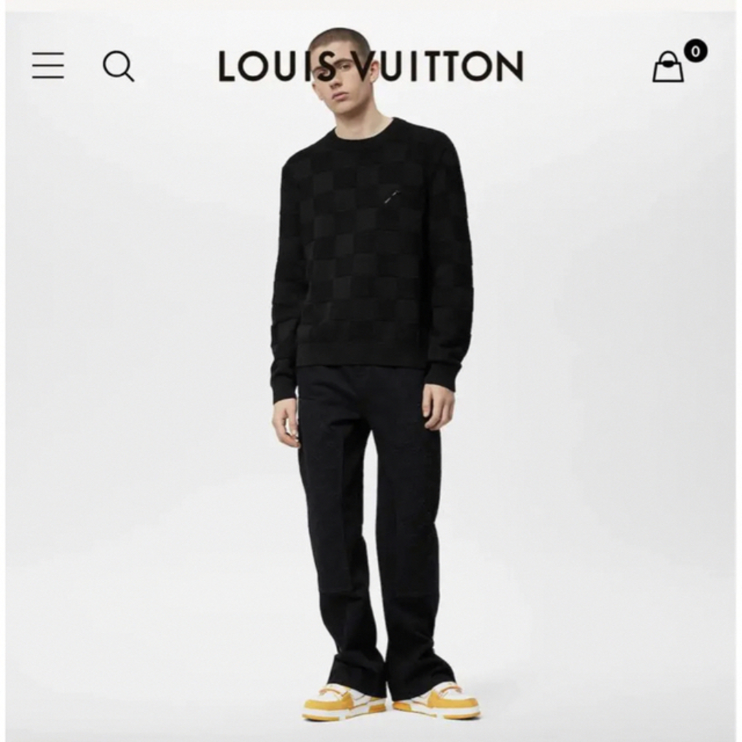 Shop Louis Vuitton MONOGRAM Distressed Monogram Crewneck (1A96JV