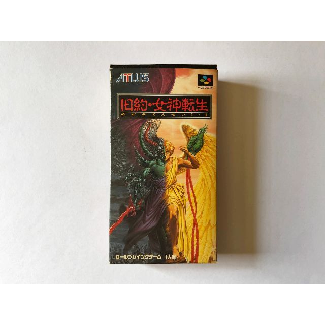 スーパーファミコン(スーパーファミコン)のSFC 旧約女神転生 箱説ハガキあり　スーファミ Megami Tensei エンタメ/ホビーのゲームソフト/ゲーム機本体(家庭用ゲームソフト)の商品写真