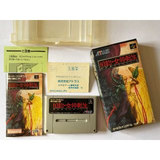 スーパーファミコン(スーパーファミコン)のSFC 旧約女神転生 箱説ハガキあり　スーファミ Megami Tensei(家庭用ゲームソフト)