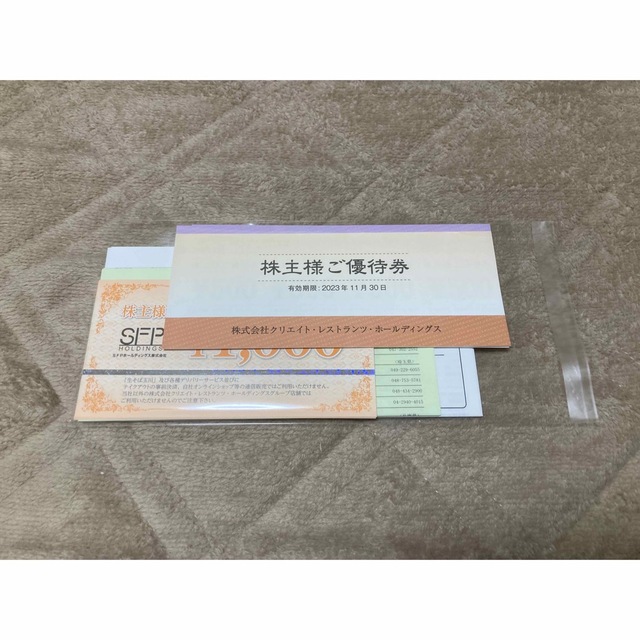 クリエイトレストランツHD優待券12,000円分 SFPHD優待券8,000円分 クリエイトレストランツHD優待券12,000円分 SFPHD優待券8,000円分