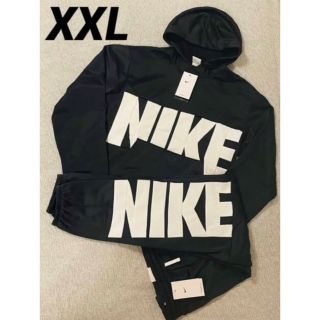 2XL 新品 NIKE ナイキ ビッグロゴ 裏起毛 パーカー 上下セット 黒