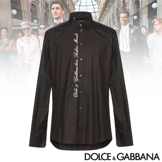 ドルチェアンドガッバーナ(DOLCE&GABBANA)のDolce & Gabbana【ドルチェ&ガッパーナ】 刺繍シャツ 長袖ブラック(シャツ)