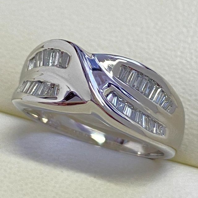 Pt850 天然ダイヤモンドリング D0.38ct 10.5号 プラチナ 指輪-