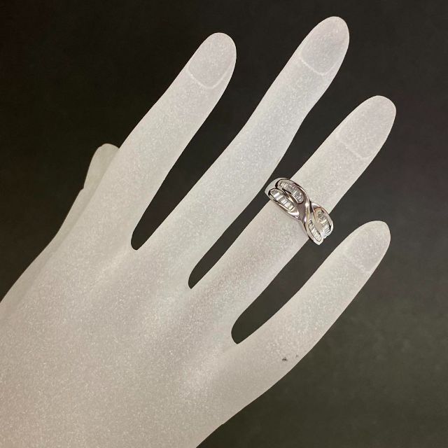 Pt850 天然ダイヤモンドリング D0.38ct 10.5号 プラチナ 指輪-