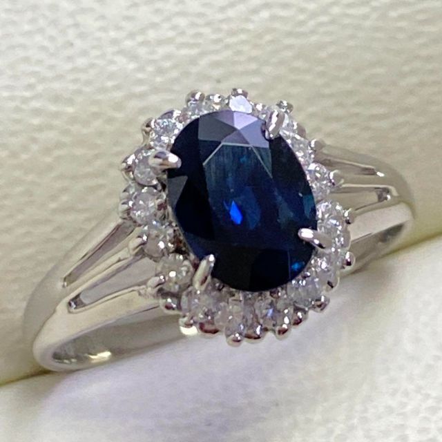 Pt850 サファイアリング S1.07ct D0.29ct 送料無料 | www.angeloawards.com