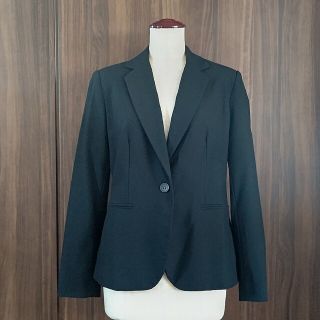 ザラ(ZARA)の美品『ZARA』ザラ ベーシック テーラードジャケット ブラック 黒 38(テーラードジャケット)