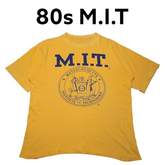 約53cm袖丈MIT 　ビッグプリント　カレッジTシャツ　　マサチューセッツ工科大学