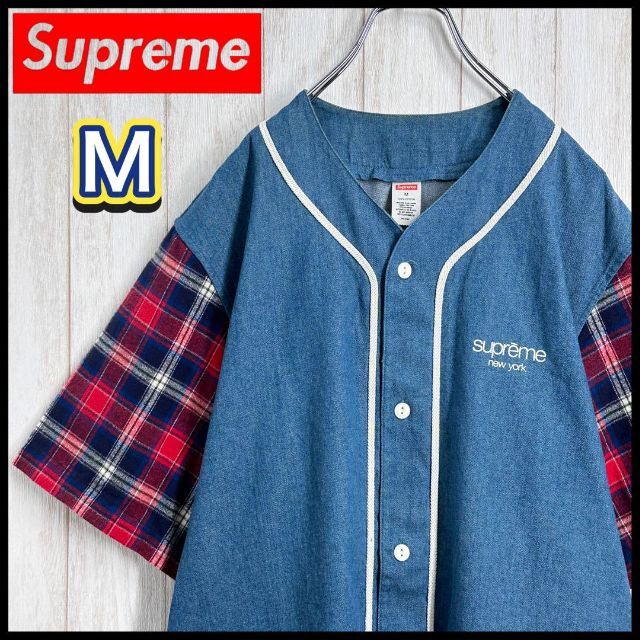 新作人気モデル
 デニムベースボールシャツ 即完売品⭐️シュプリーム SUPREME 楽天市場 即完売品⭐️シュプリーム デニムベースボールシャツ シュプリーム☆ロゴワッペンデニムベースボールシャツ 刺繍 刺繍ワンポイントロゴ 半袖 トップス