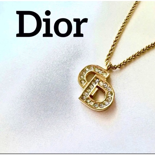 Christian Dior - Christian Dior CDロゴ ラインストーン ゴールド