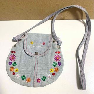 ショルダーバッグ デニム 刺繍 バッグ(ポシェット)