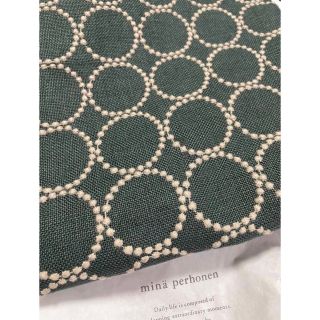 ミナペルホネン(mina perhonen)のミナペルホネン　タンバリンgreen + beige  ◯5個×5個　計◯25個(生地/糸)